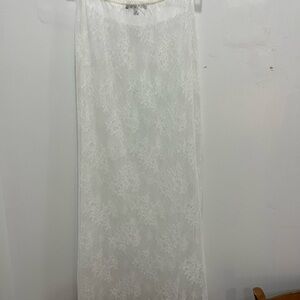 Urban Outfitters White Lace Maxi Skirt